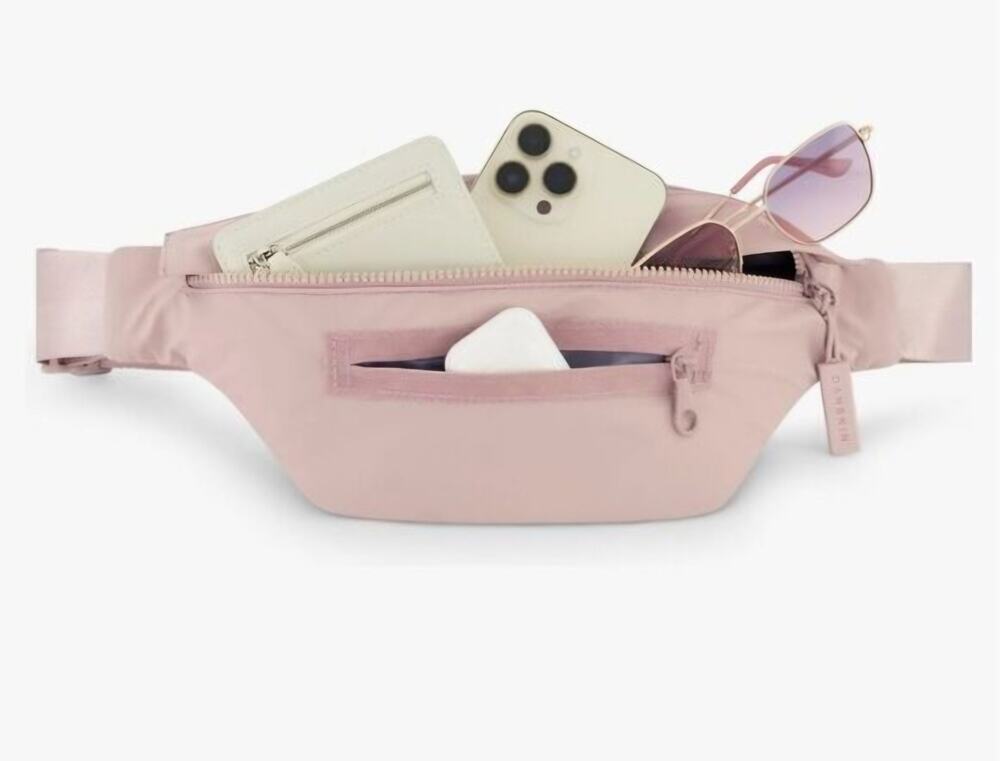 Nwt Danskin Adjustable Blush Pink Zip Belt Sling Bag